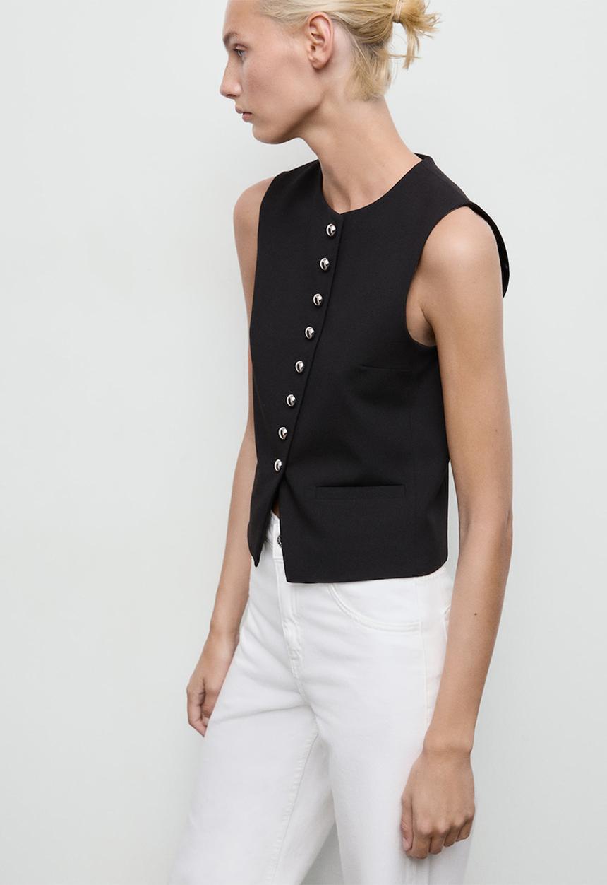MANGO - Vest Gabo -  Black