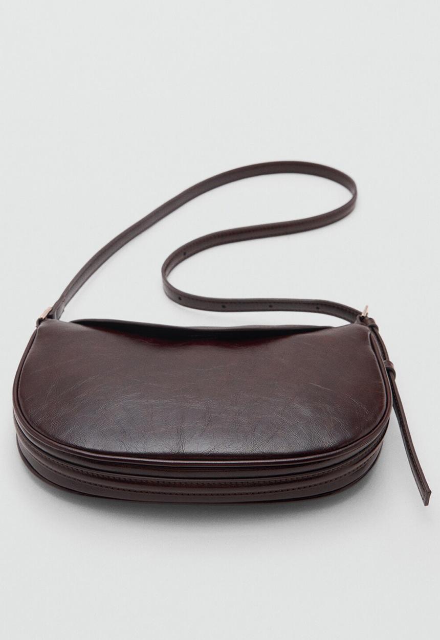 MANGO - Fortuna crossbody bag-dark brown