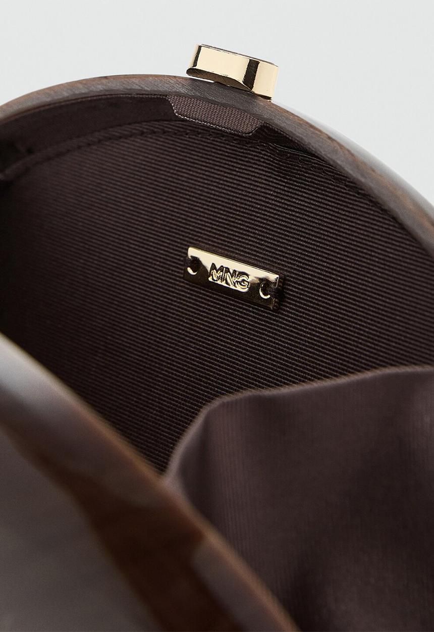 MANGO - Monada clutch bag-dark brown