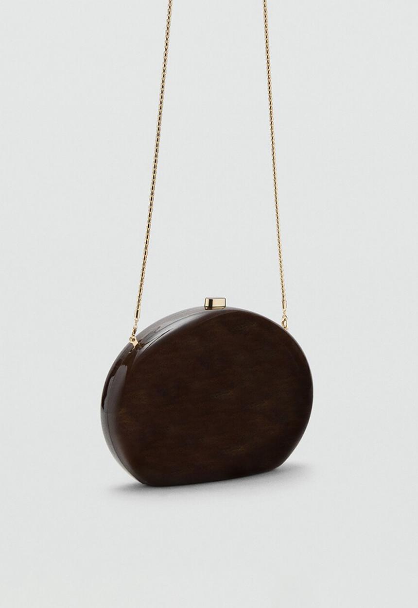 MANGO - Monada clutch bag-dark brown