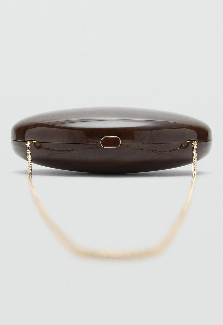 MANGO - Monada clutch bag-dark brown