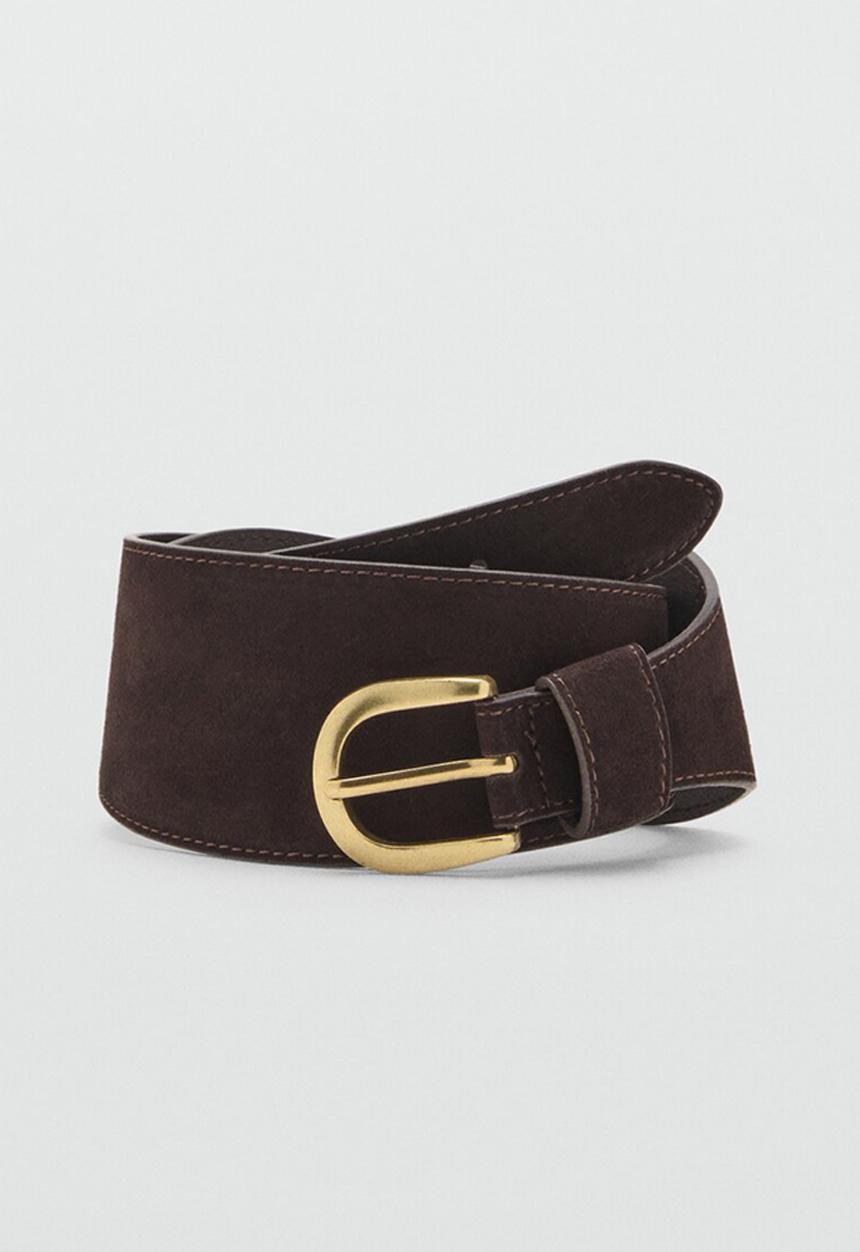 MANGO - Amalies belt-dark brown