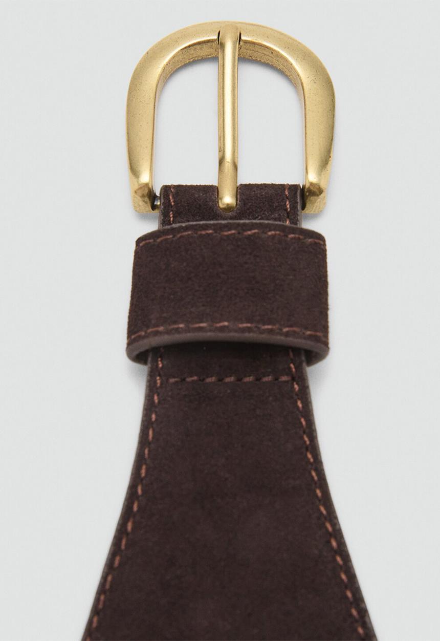 MANGO - Amalies belt-dark brown