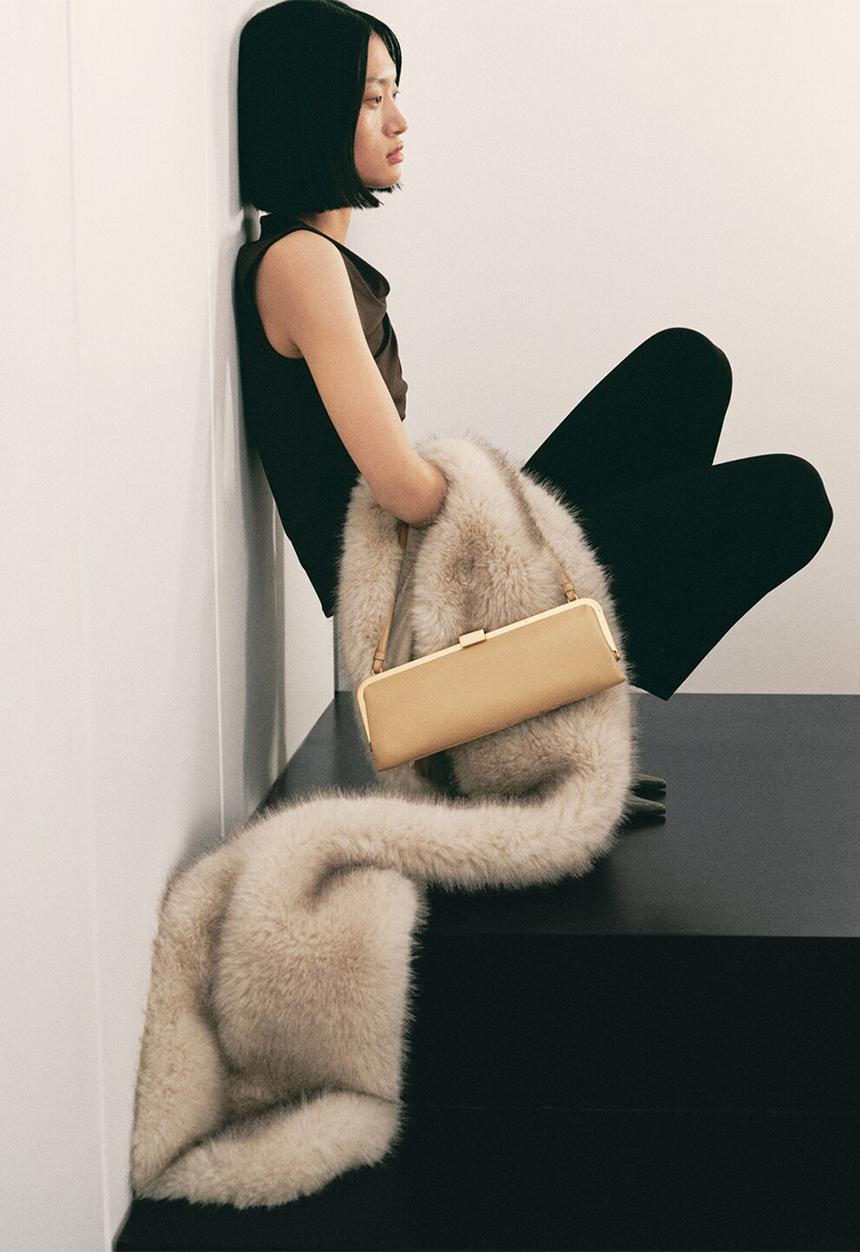MANGO - Flautin shoulder bag-light yellow