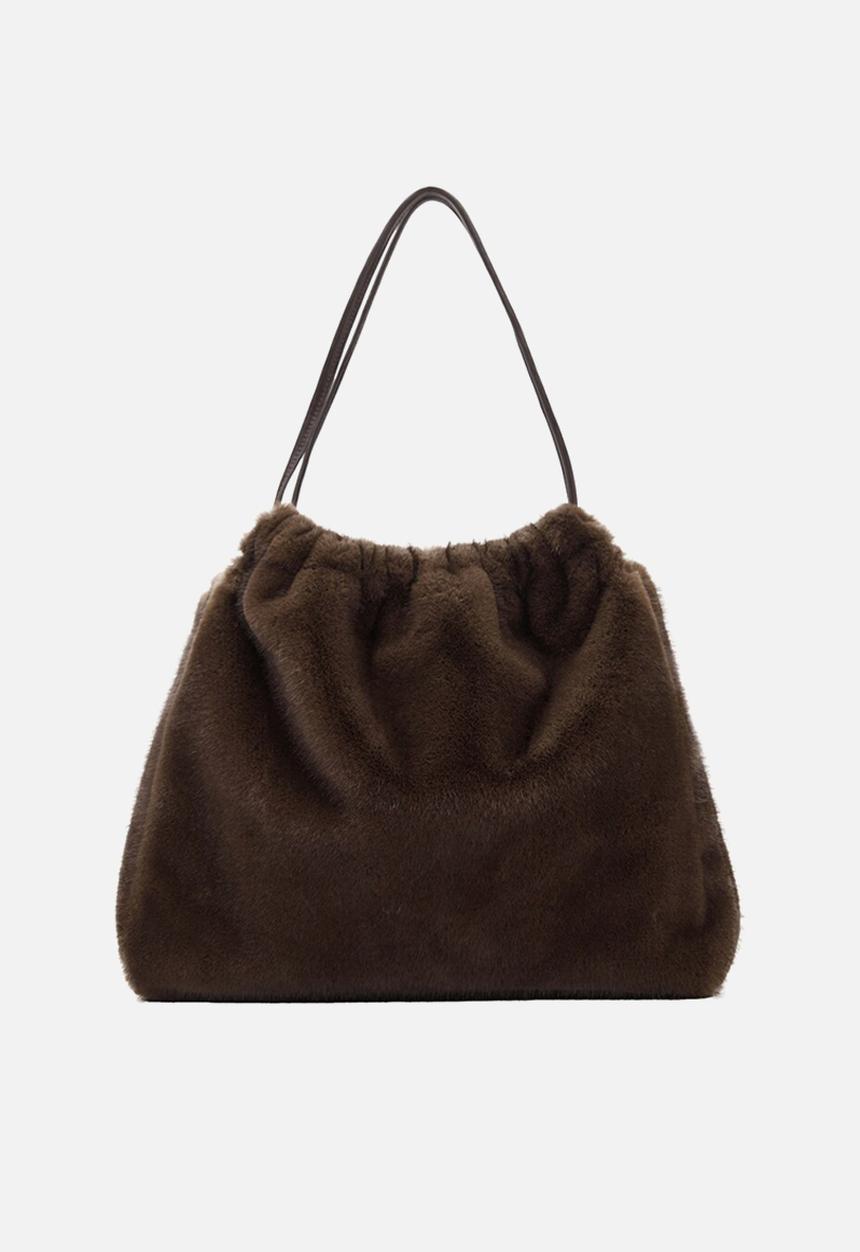 MANGO - Popu shoulder bag - dark brown