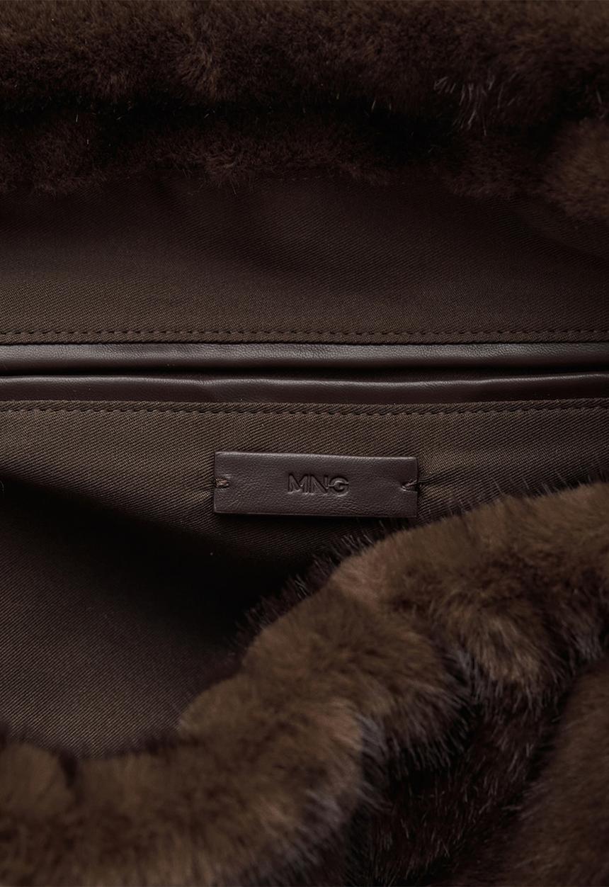 MANGO - Popu shoulder bag - dark brown