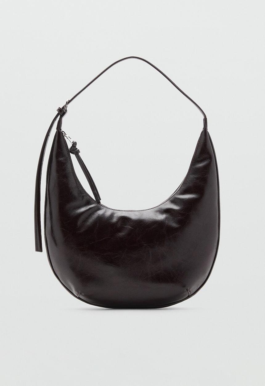 MANGO - Fortuna shoulder bag - dark brown