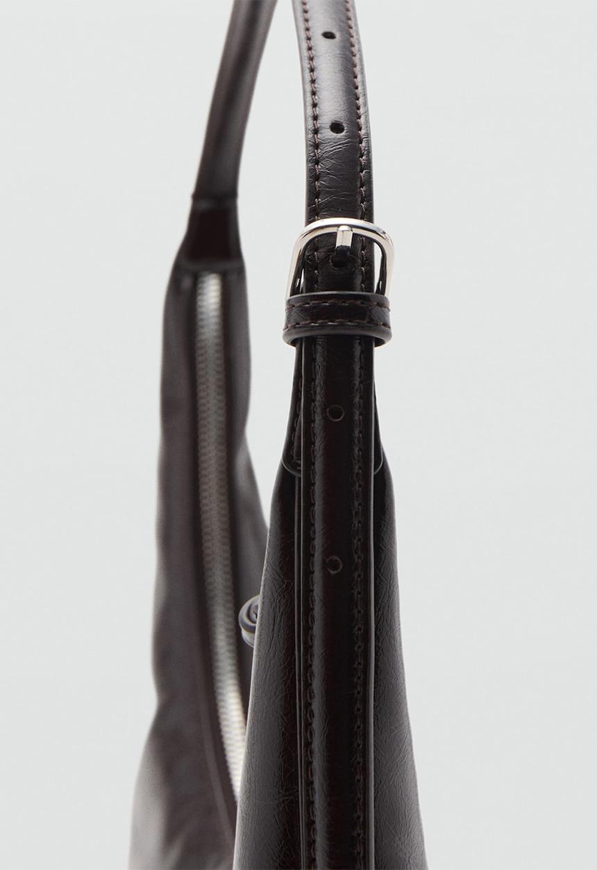 MANGO - Fortuna shoulder bag - dark brown