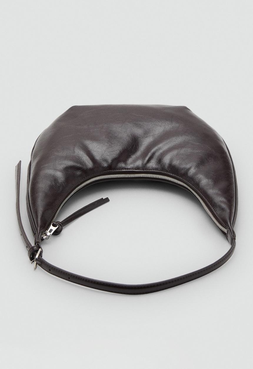 MANGO - Fortuna shoulder bag - dark brown