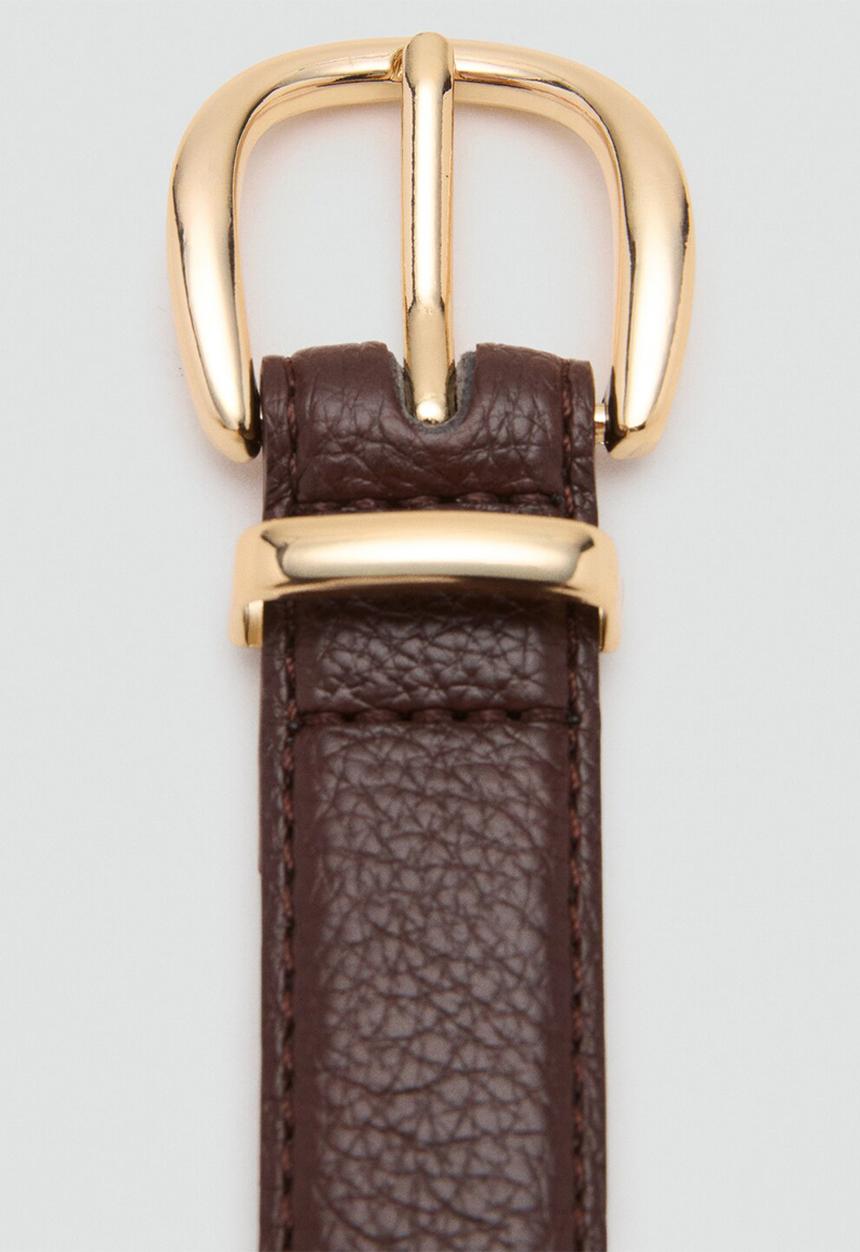 MANGO - Laminas belt - dark brown