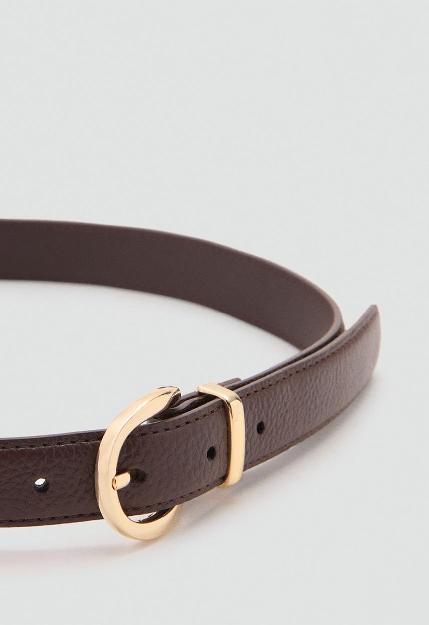MANGO - Laminas belt - dark brown
