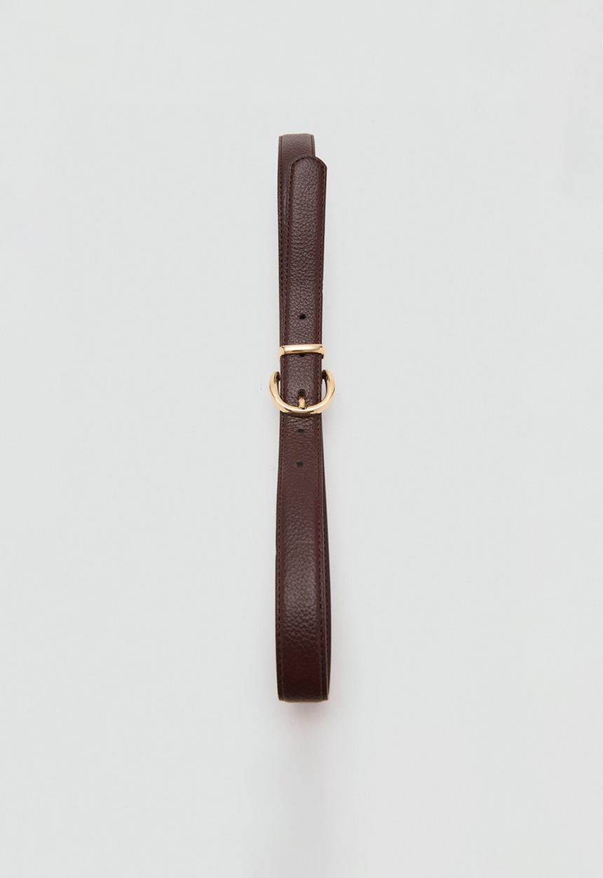 MANGO - Laminas belt - dark brown