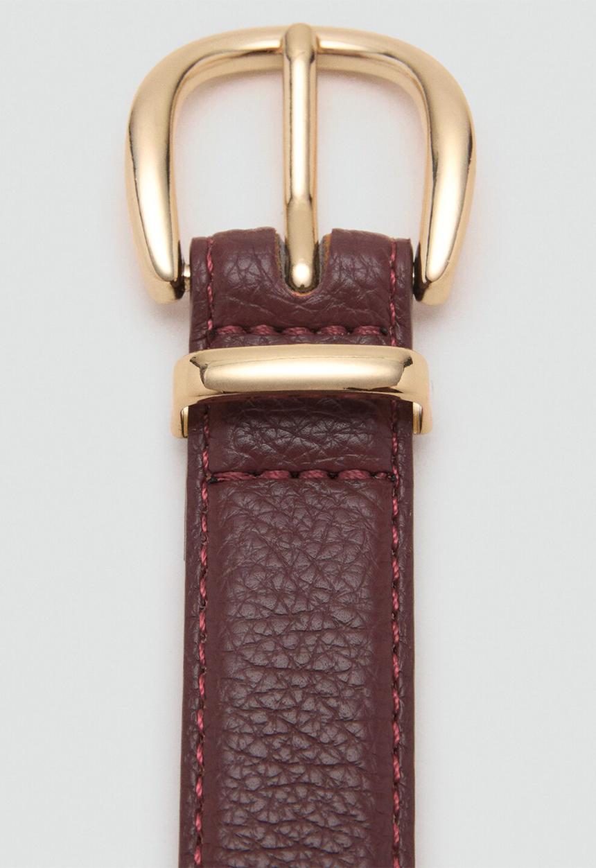 MANGO - Laminas belt - dark red