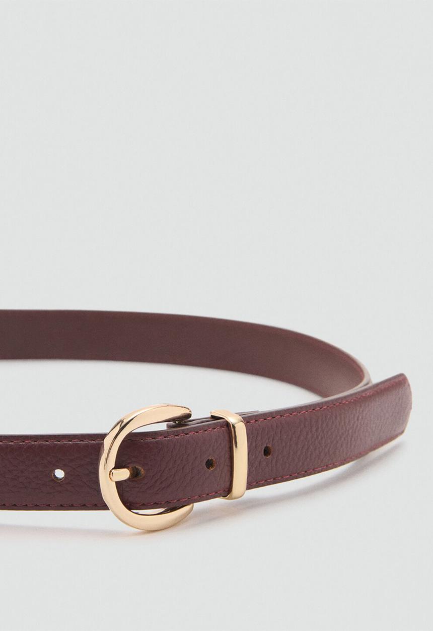 MANGO - Laminas belt - dark red