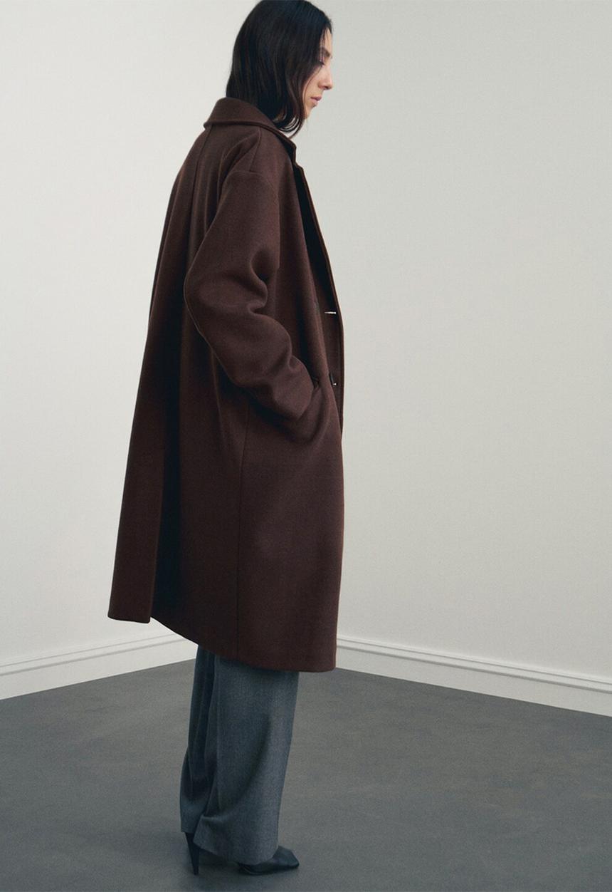 MANGO - Coat tabisa - brown