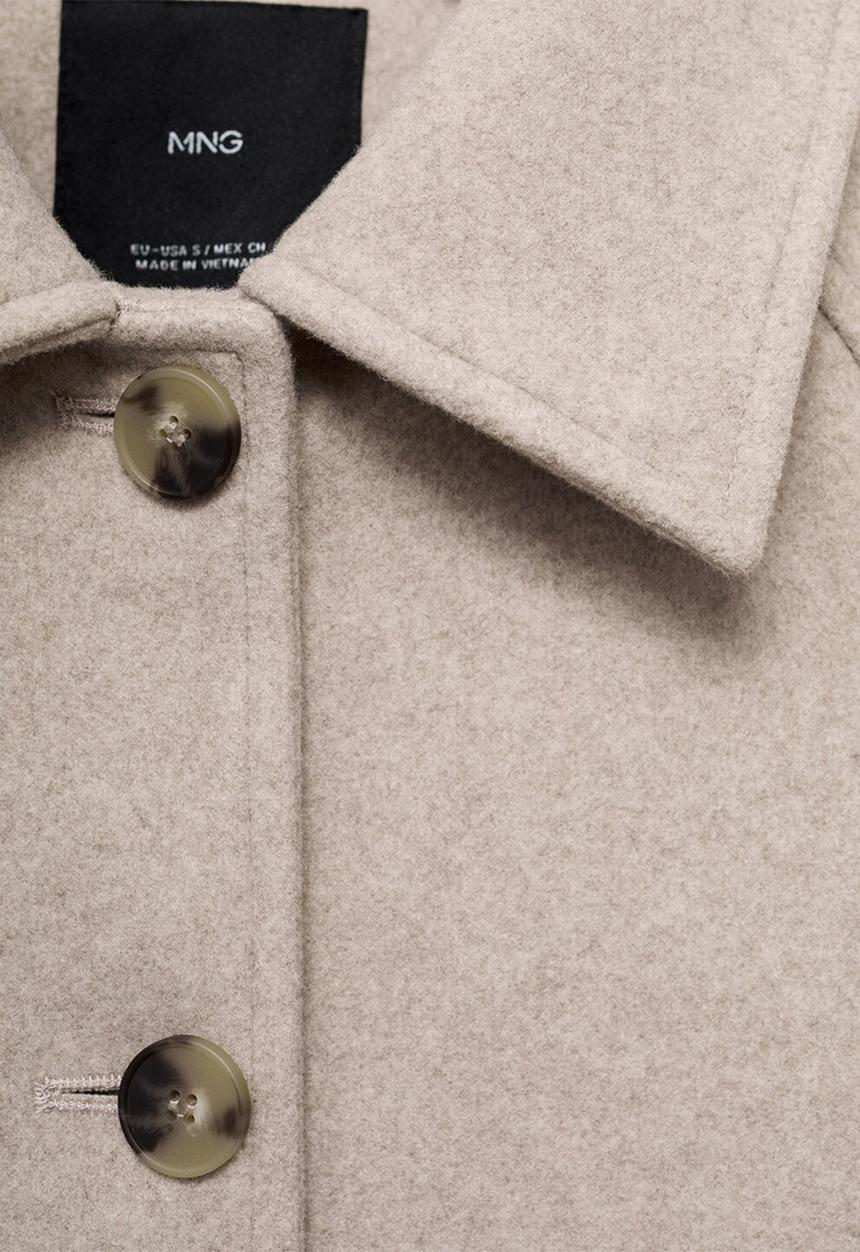 MANGO - Coat jade - medium brown
