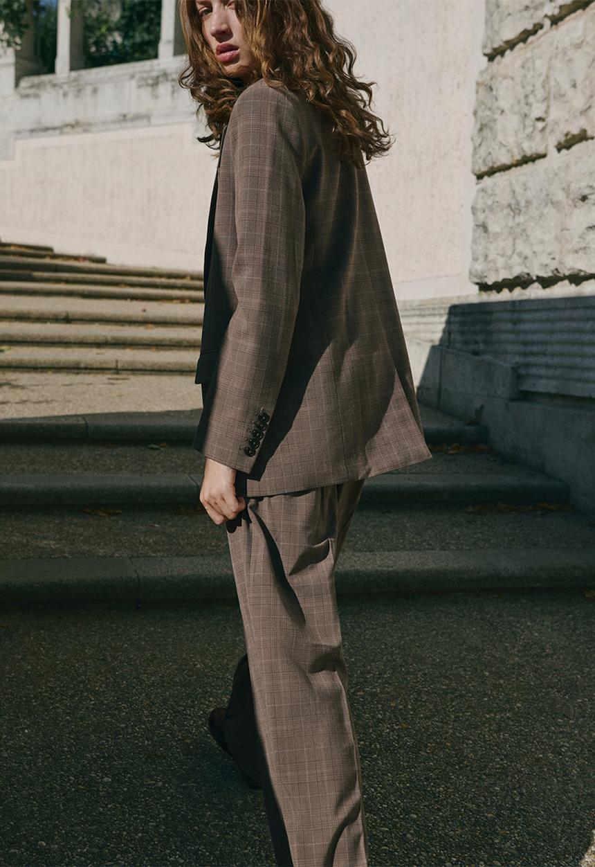 MANGO - Trousers katy - medium brown