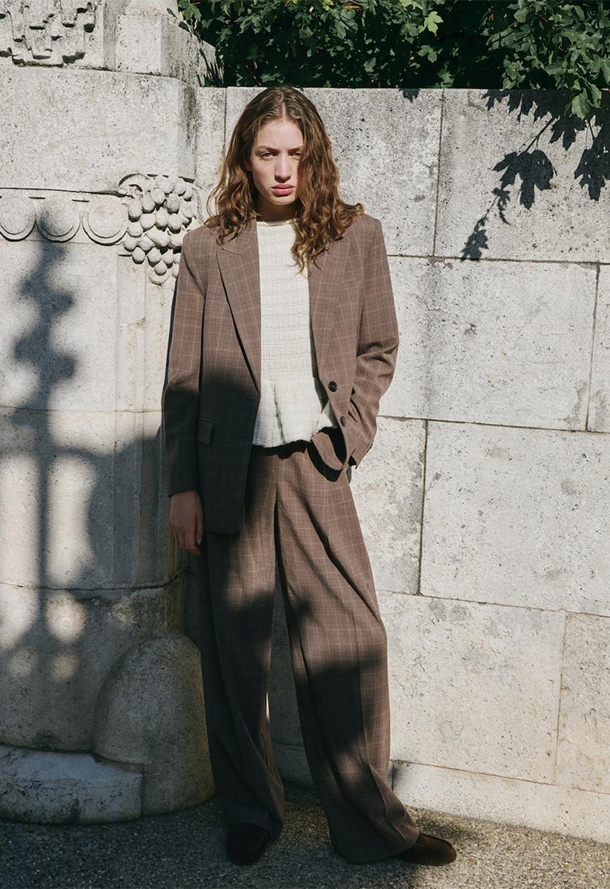 MANGO - Trousers katy - medium brown