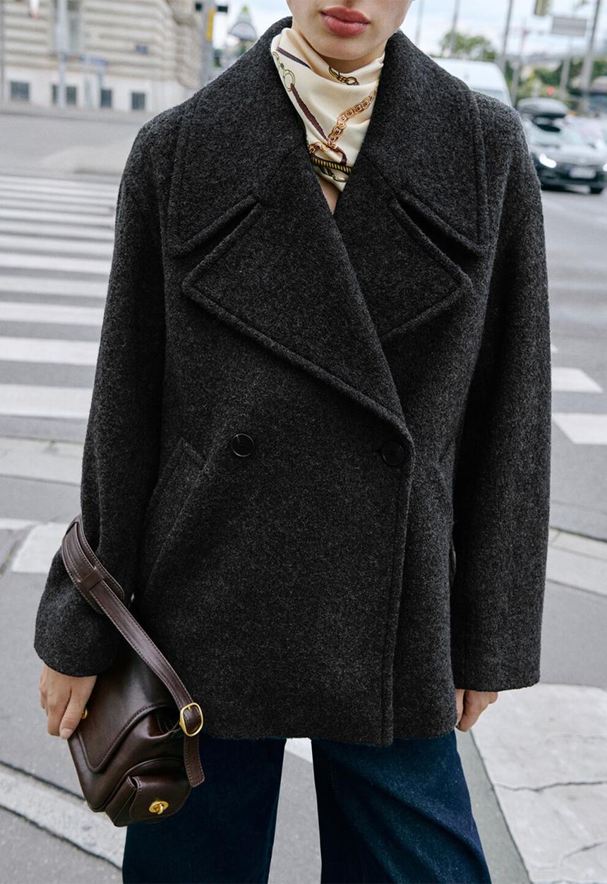 MANGO - Coat lowi - gray