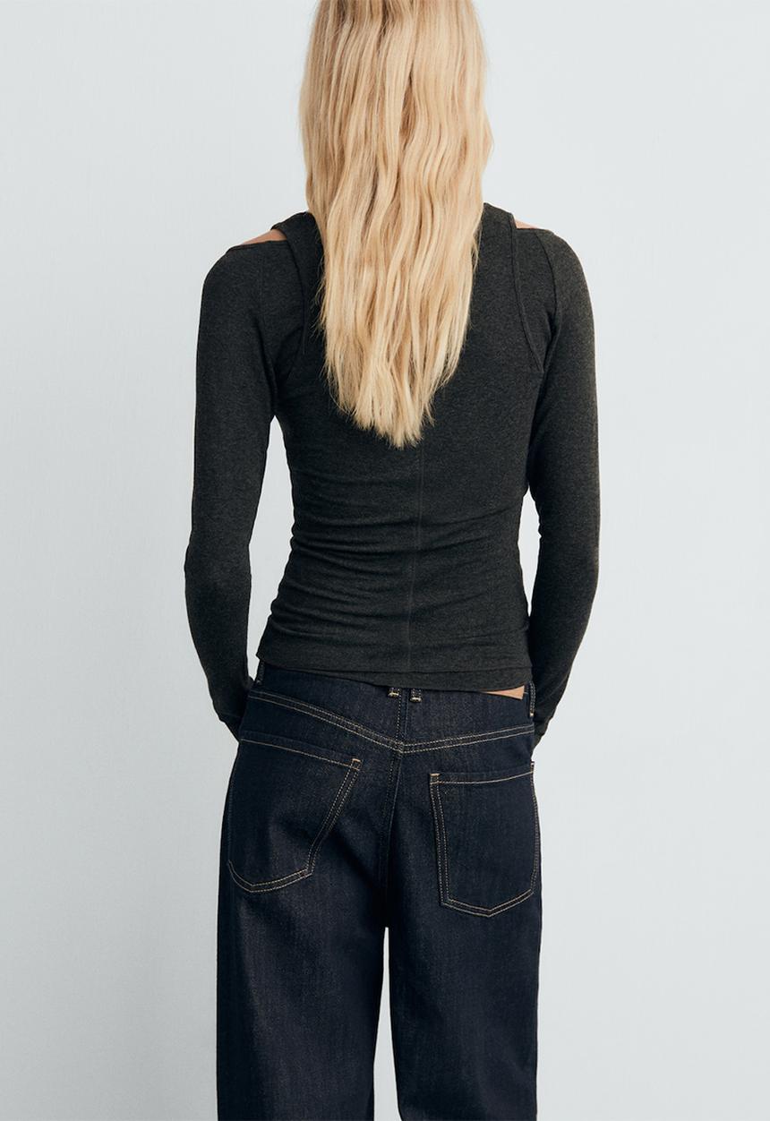 MANGO - Camiseta Belle - Dark Grey