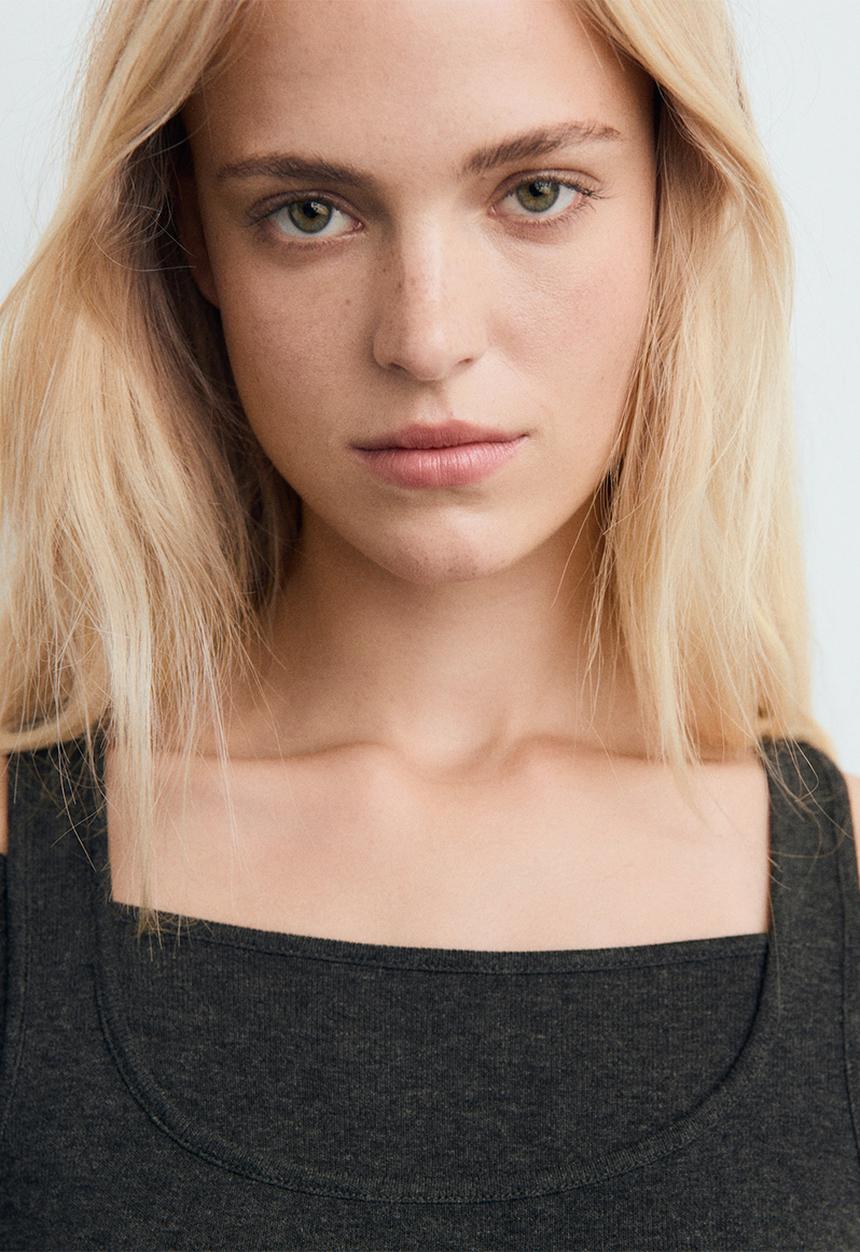MANGO - Camiseta Belle - Dark Grey