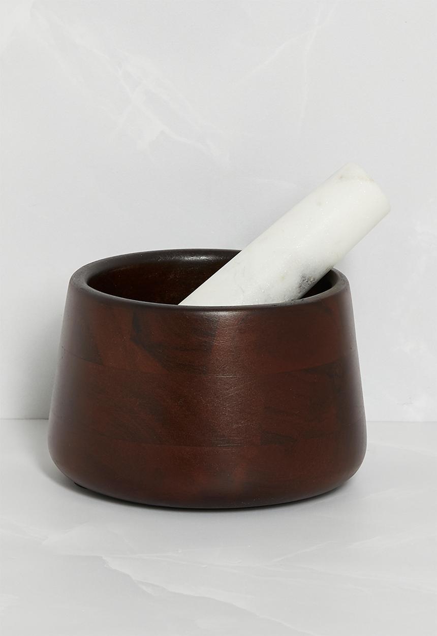 Sixth Floor - Wooden Pestle & Mortar - Natural