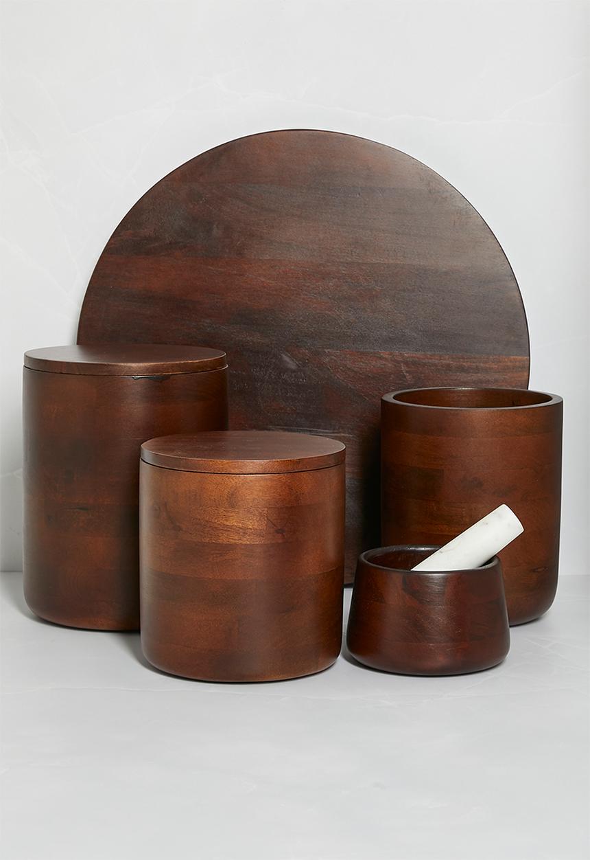 Sixth Floor - Wooden Utensil Holder - Dark Brown