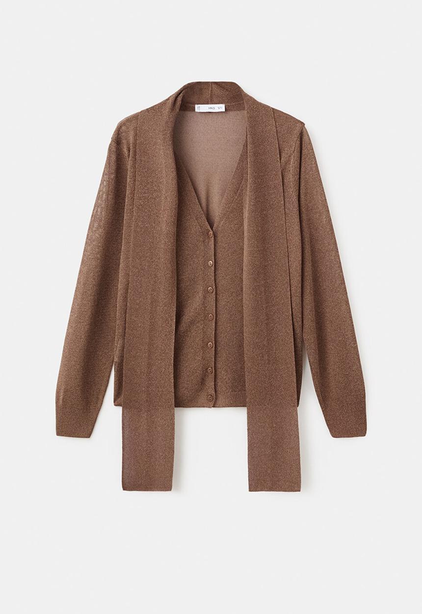 MANGO - Cardigan lorea - brown