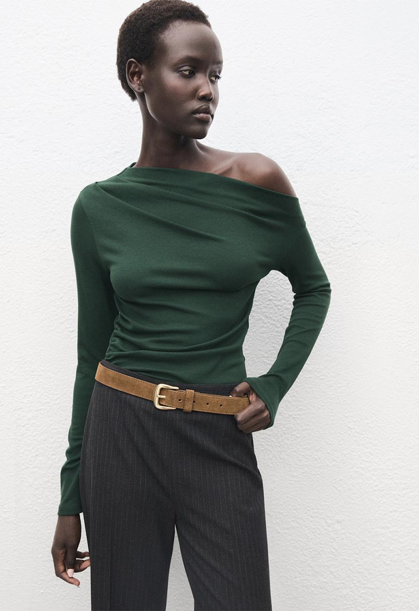 MANGO - Camiseta Lima - Dark Green