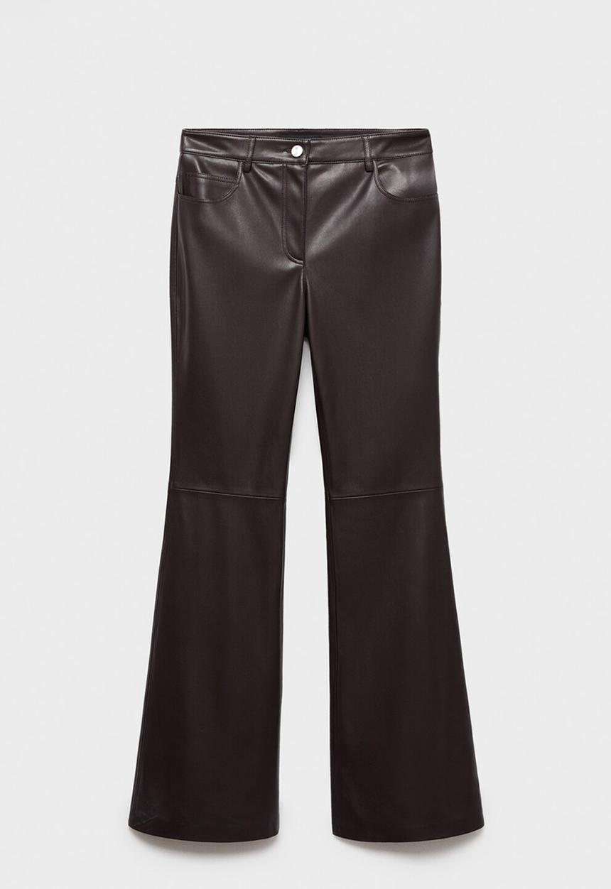 MANGO - Trousers connie - dark brown