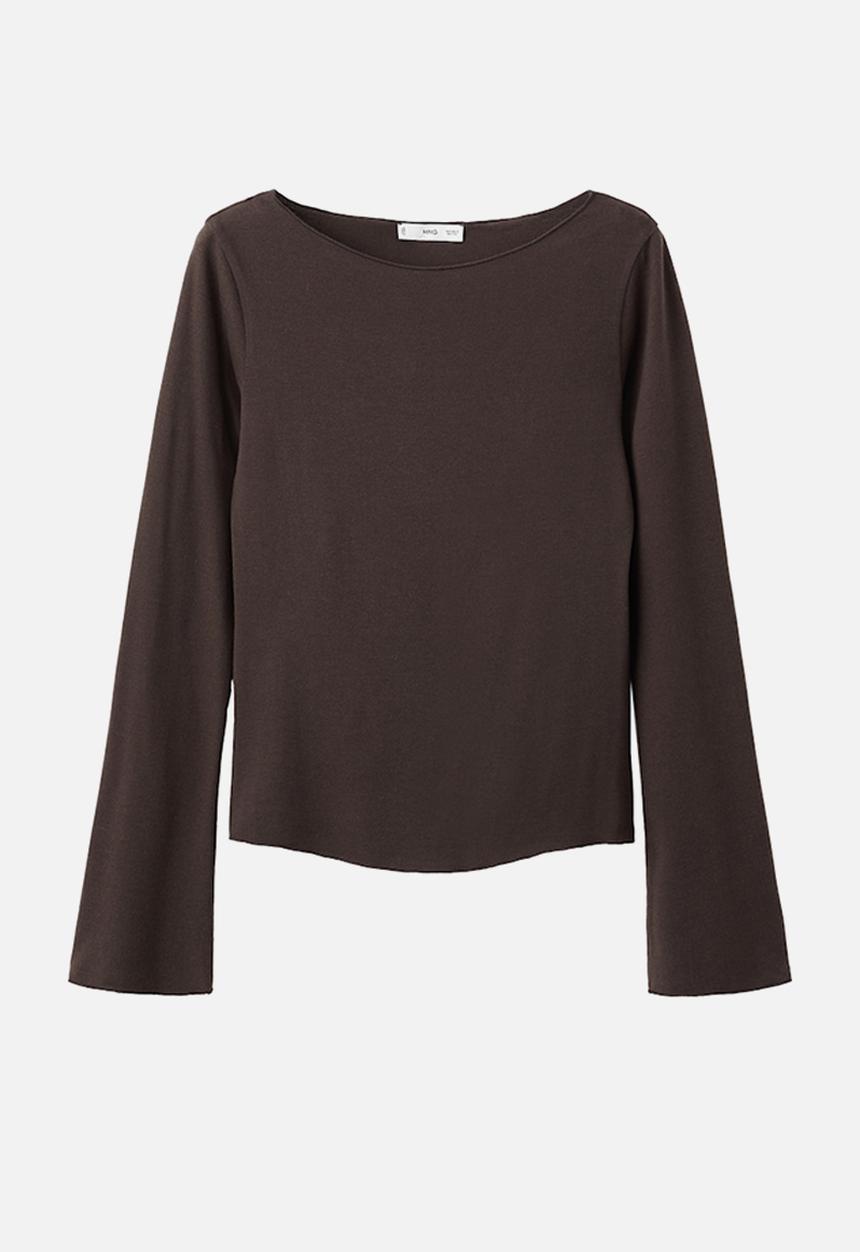 MANGO - T-shirt ani - brown