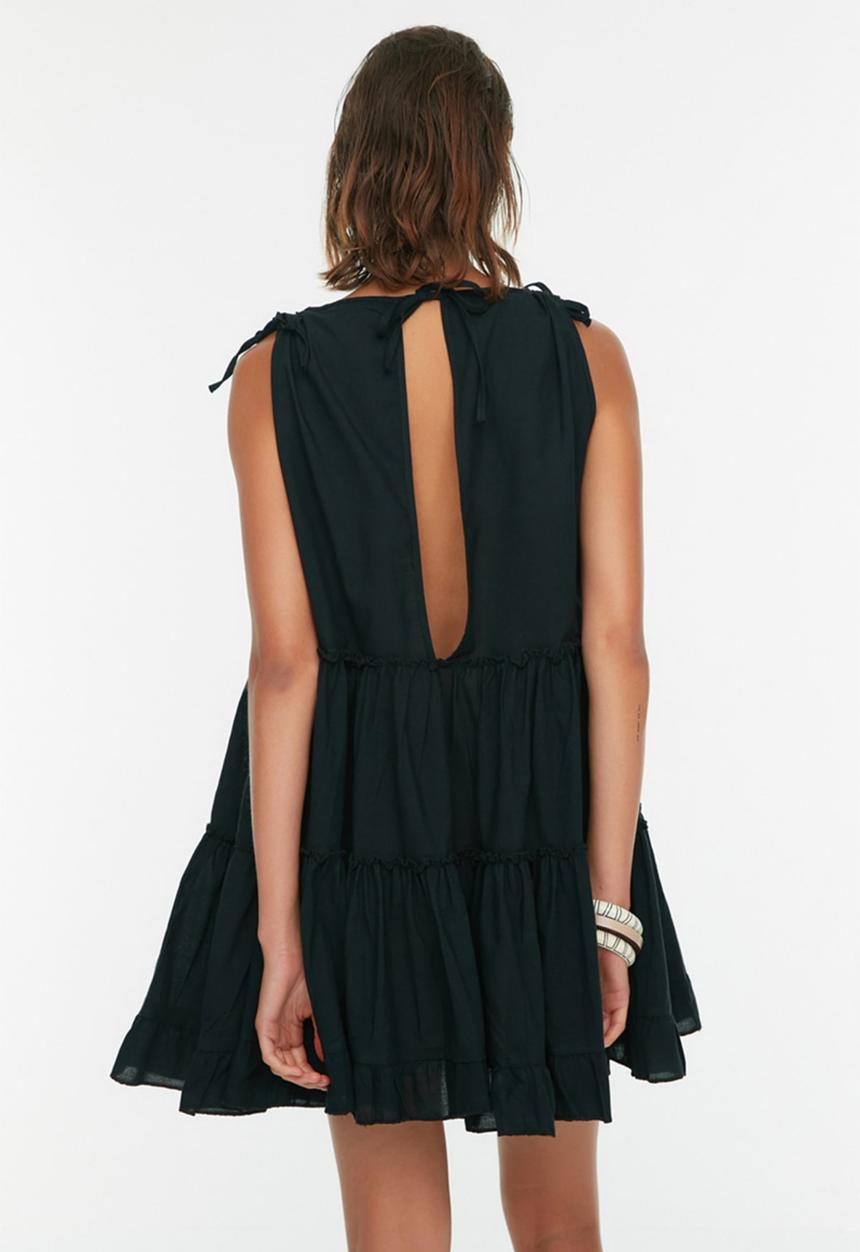 Trendyol - Mini Tiered Dress - Black