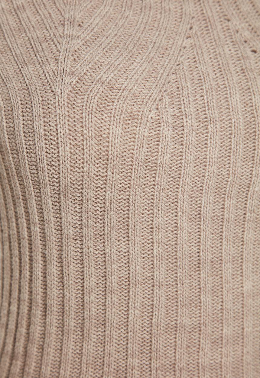 Trendyol - Midi Knitwear A line Dress - Beige