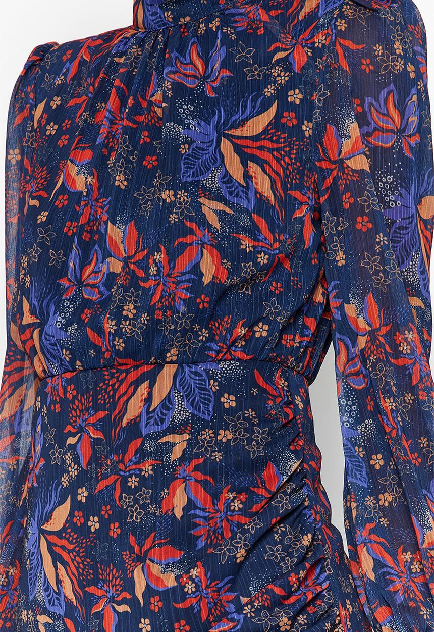 Trendyol - Mini Woven A line Open Back Dress - Multi