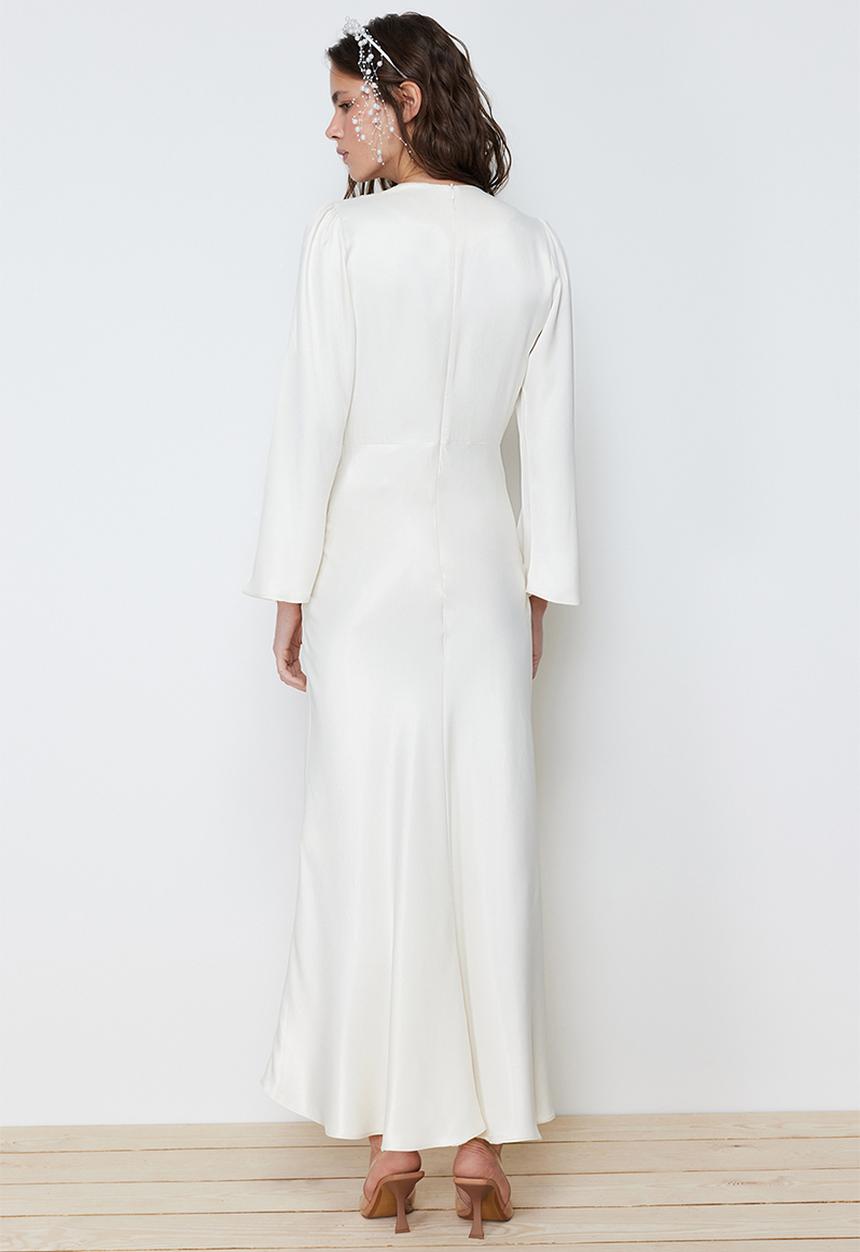 Trendyol - Maxi A line Woven Dress - Cream