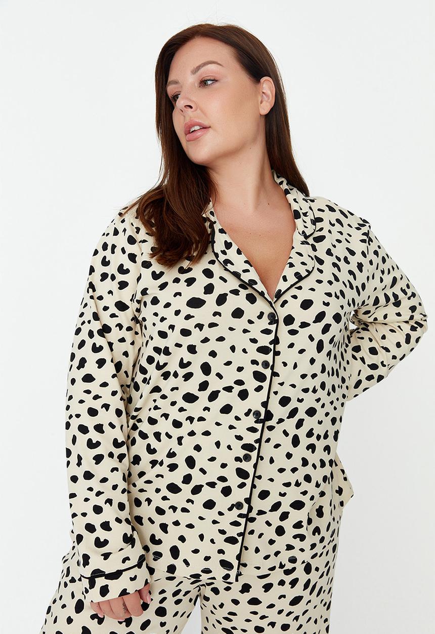 Trendyol - Plus size animal pajamas set - multi-colored
