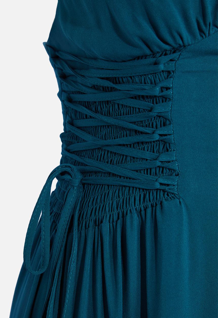 Trendyol - Maxi Aline Woven Dress - Navy Blue