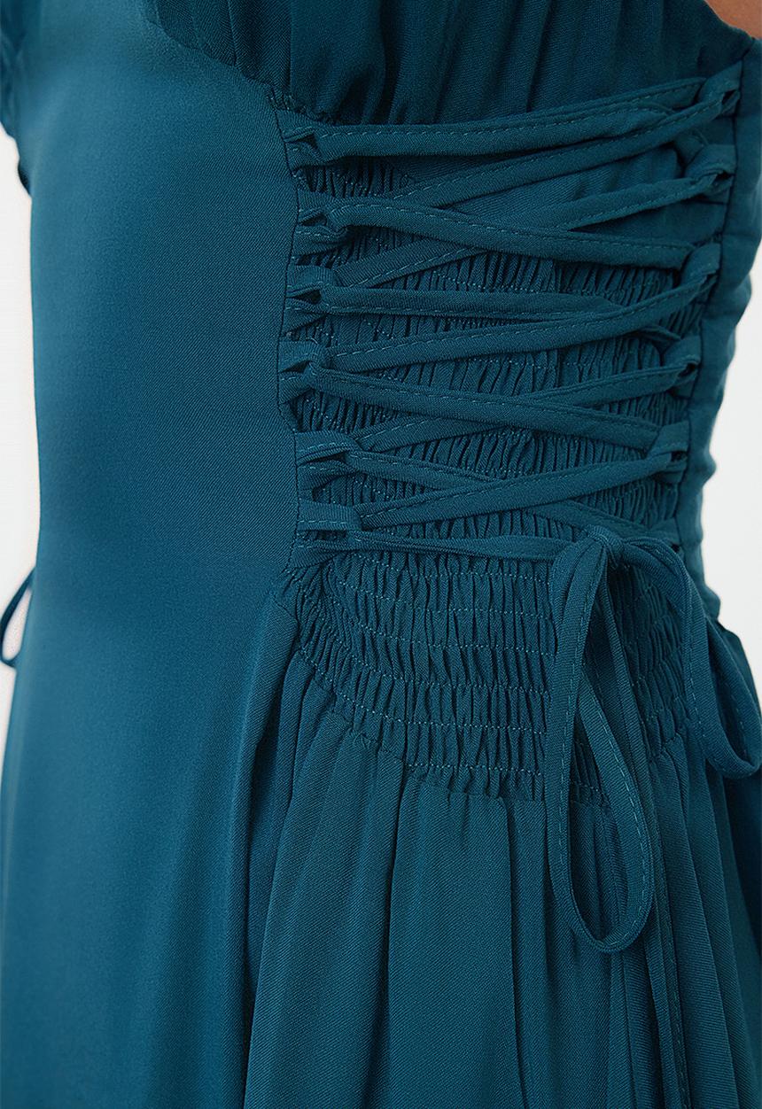 Trendyol - Maxi Aline Woven Dress - Navy Blue
