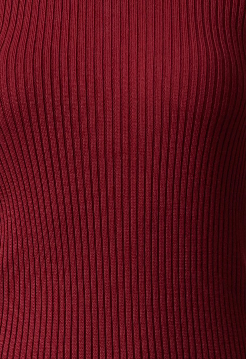 Trendyol - Mini Knit bodycon High Neck Dress - Red