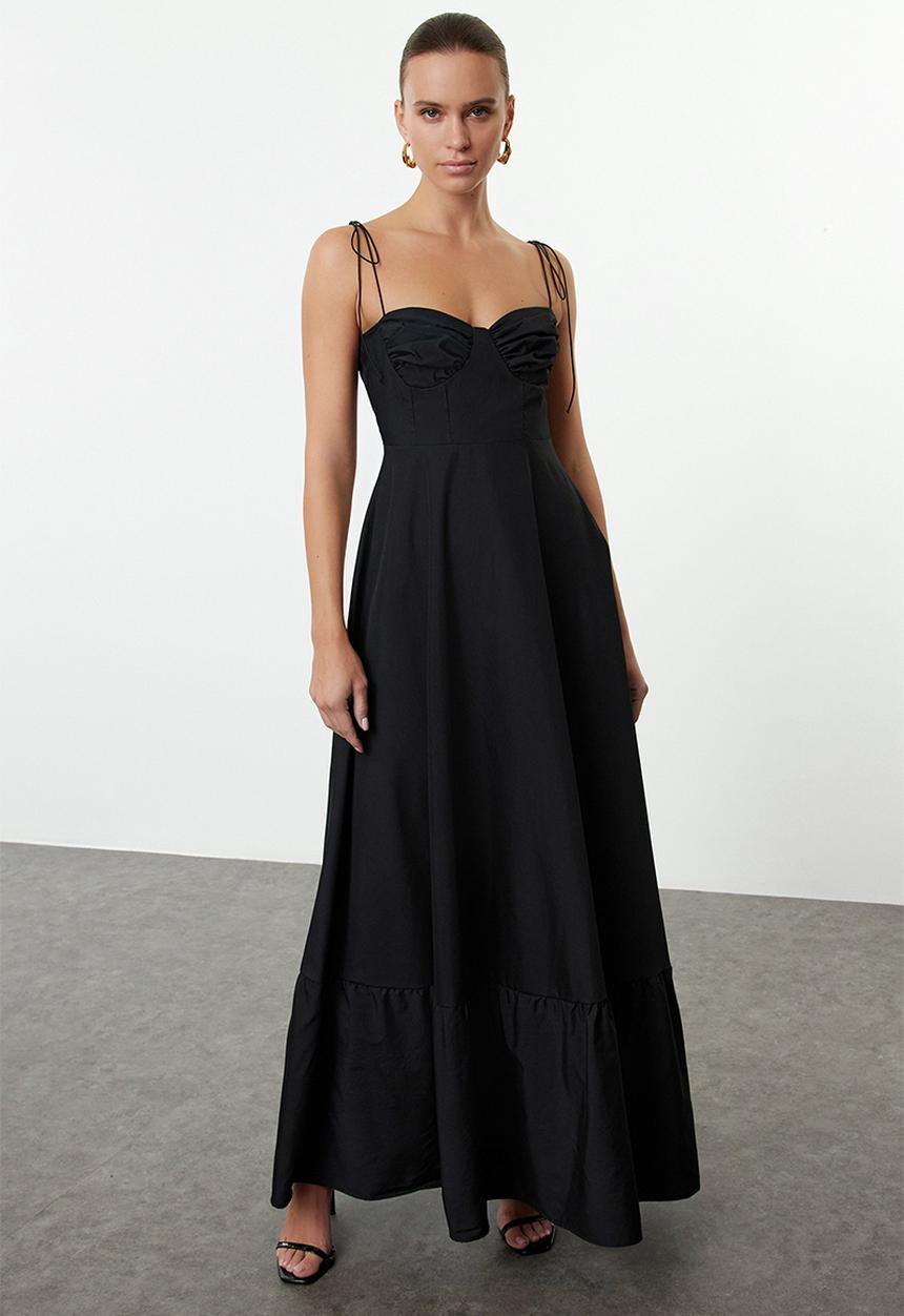 Trendyol - Maxi Aline Woven Dress - Black