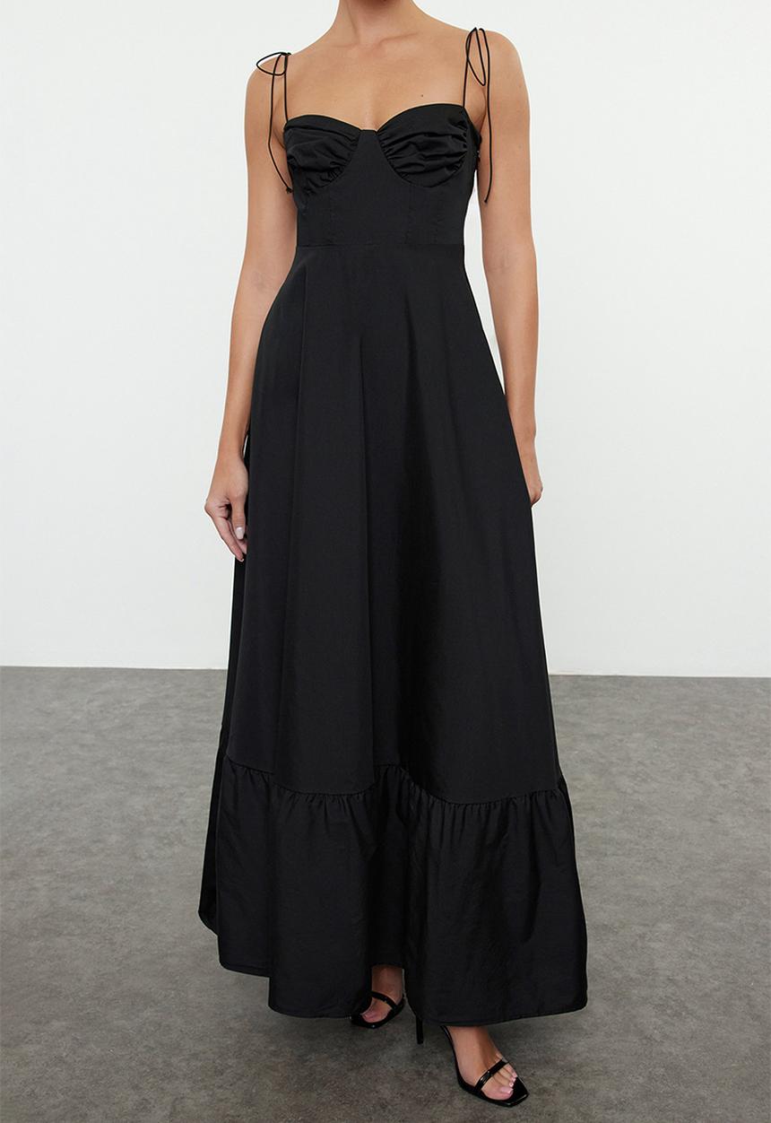 Trendyol - Maxi Aline Woven Dress - Black