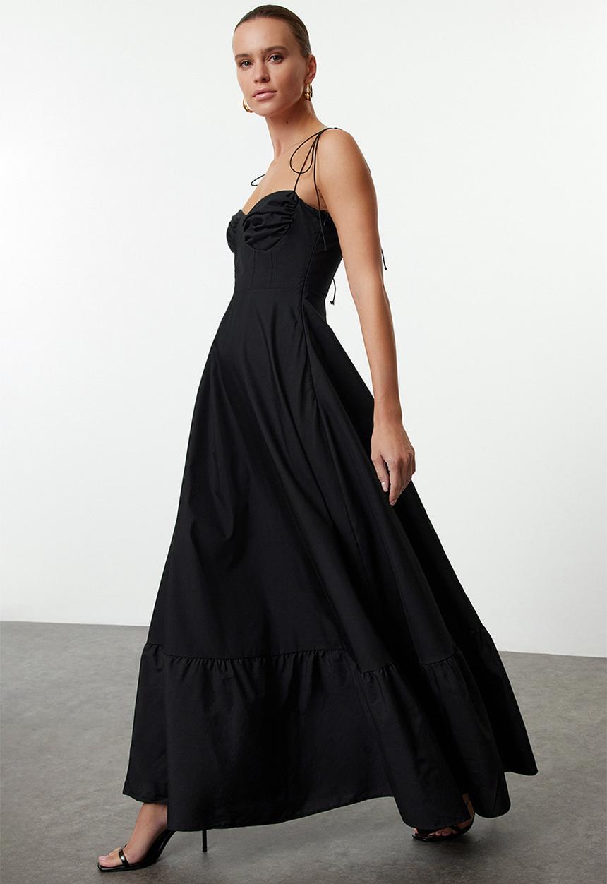 Trendyol - Maxi Aline Woven Dress - Black