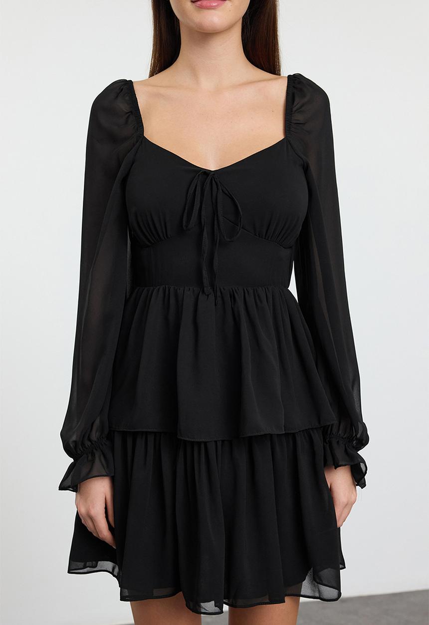 Trendyol - Mini Woven A line Dress - Black