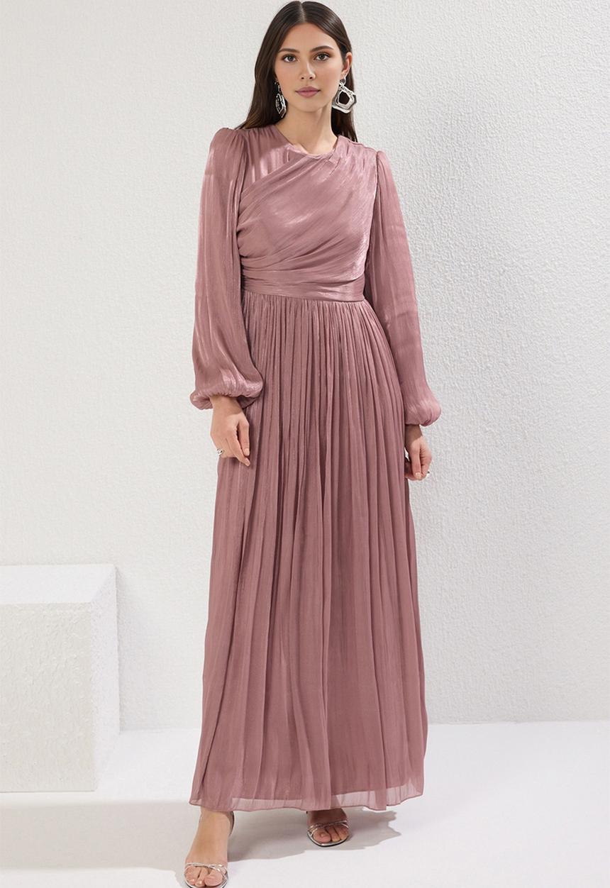 Trendyol - Maxi Woven Dress - Dusty Pink