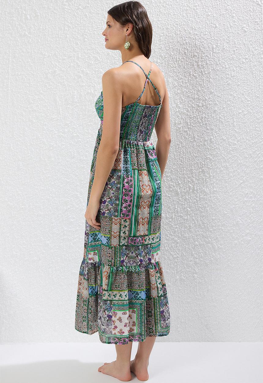 Trendyol - Maxi A line Printed Woven Dress - Multi