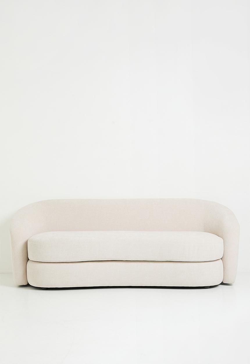 Sixth Floor - Annie Curved 3 Seater Sofa - Oatmilk