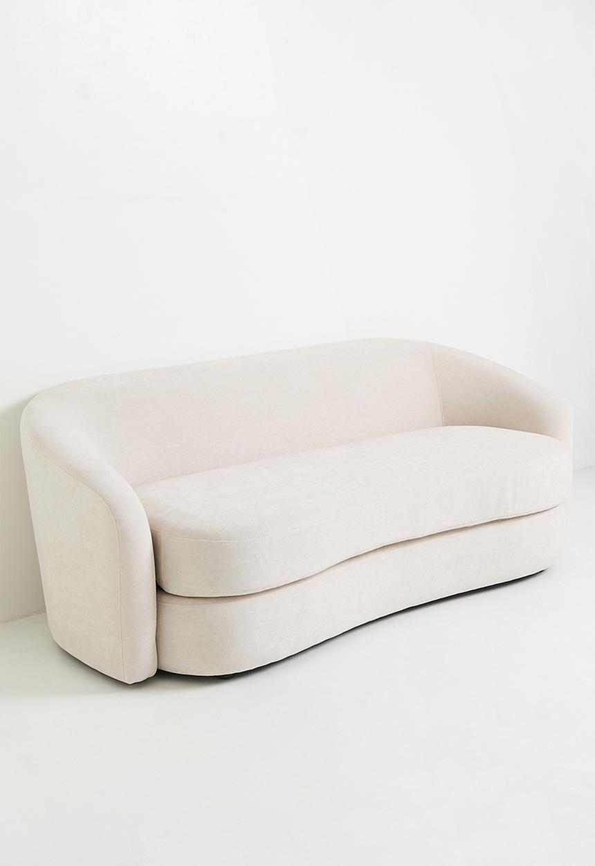 Sixth Floor - Annie Curved 3 Seater Sofa - Oatmilk