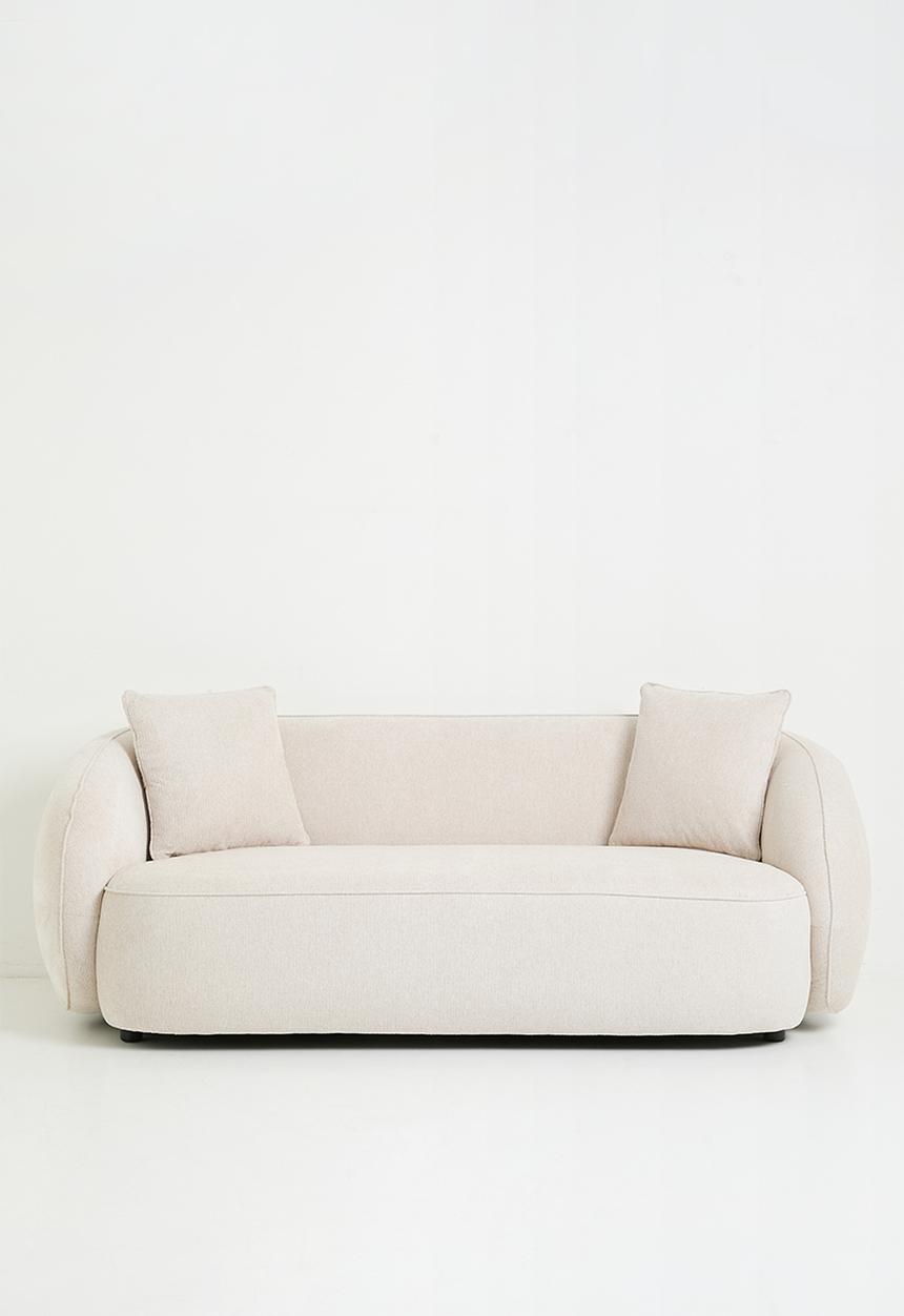 Sixth Floor - Max Curved 3 Seater Sofa - Oatmilk