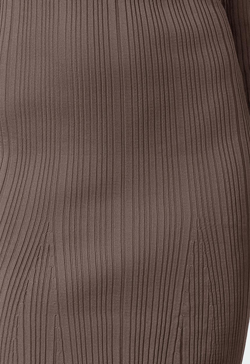 Trendyol - Midi Pencil Knitwear Dress - Brown