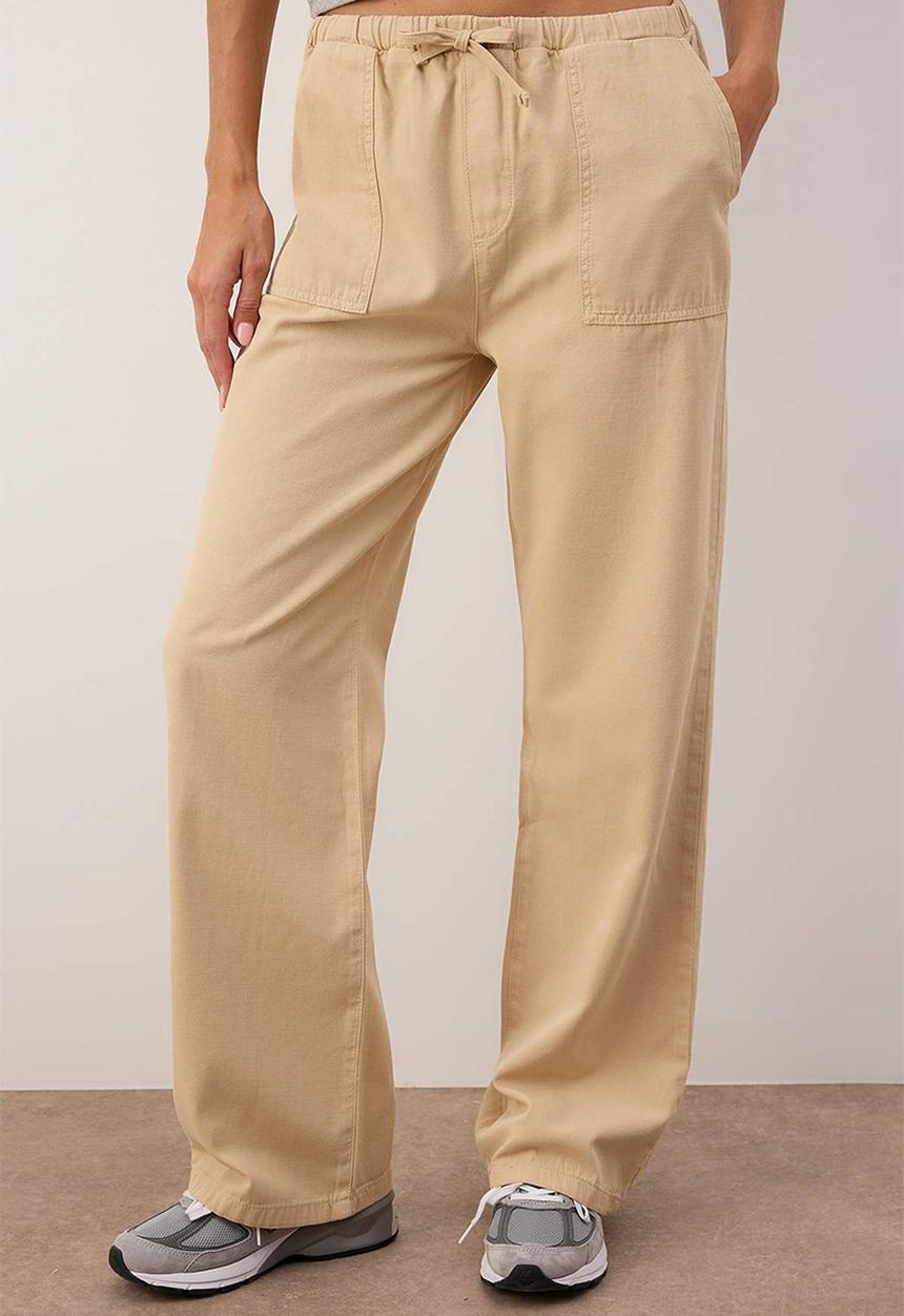 Trendyol - High Waist Wide Leg Jeans - Stone
